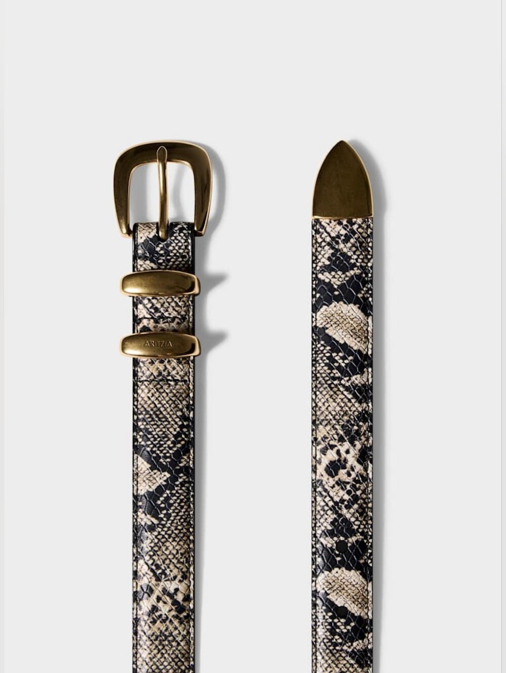 aritzia legendary solid brass leather belt